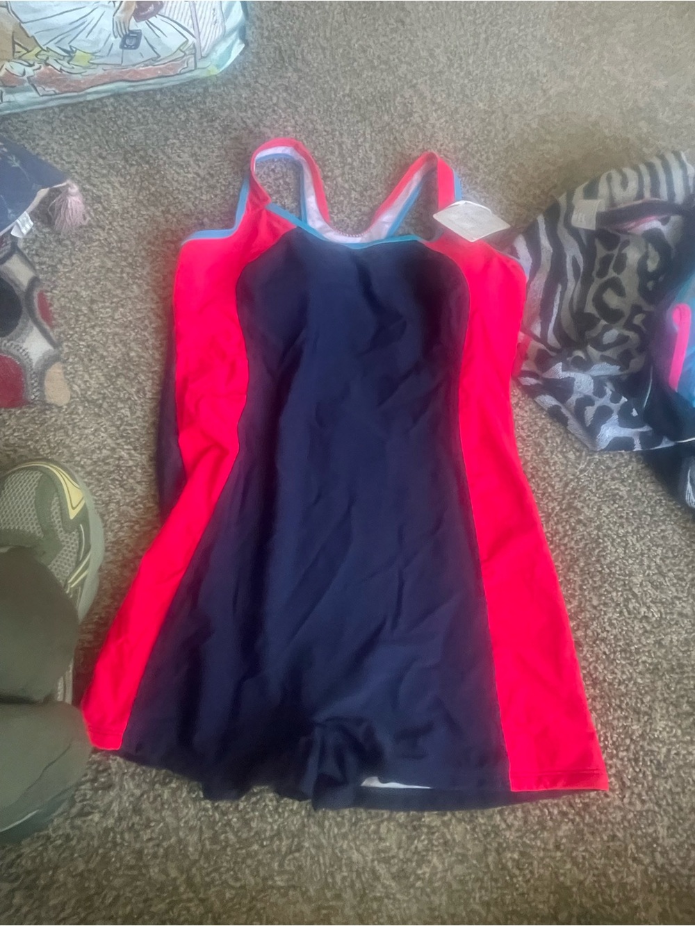 Women’s long leg swimsuit body suit size xl